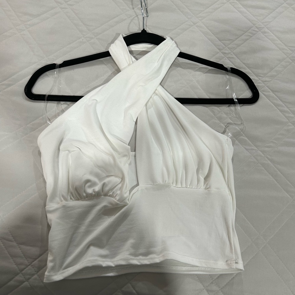 White Criss Cross Top